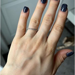 Solid white gold ring